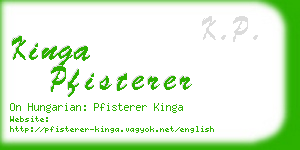 kinga pfisterer business card